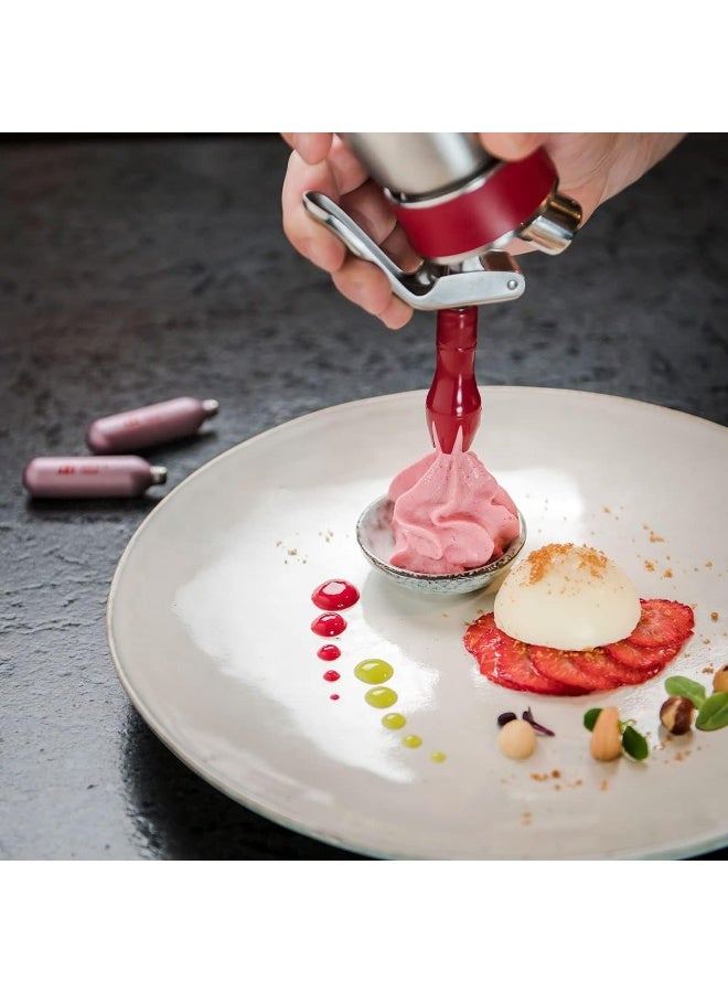 iSi Gourmet Whip Cream/Food Whipper for All Hot and Cold Applications, 1/2 Pint, Stainless Steel/Red - Image 3
